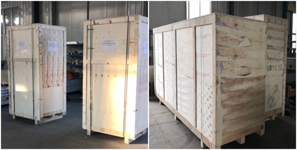 wood case packing of upvc window machinery packages