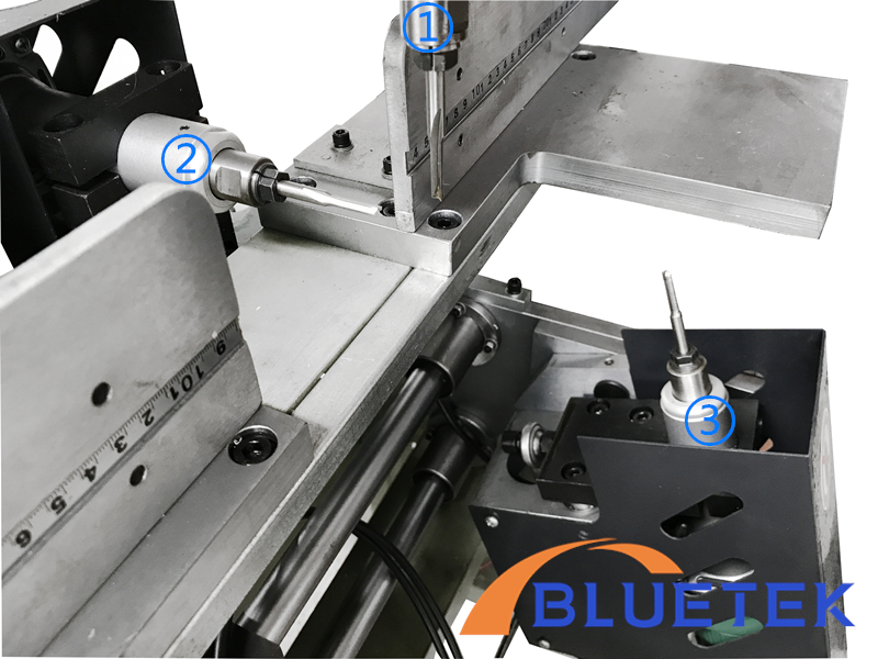 3 milling heads of upvc window slot machine