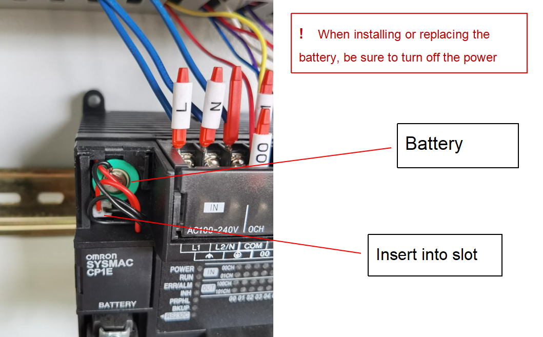 Omron PLC, Battery