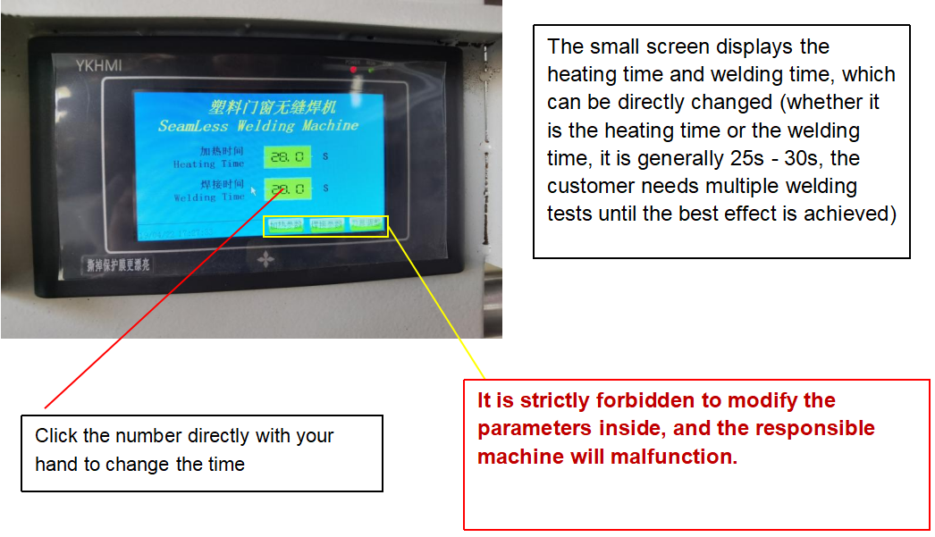 PLC screen, PVC window door seamless welding machine