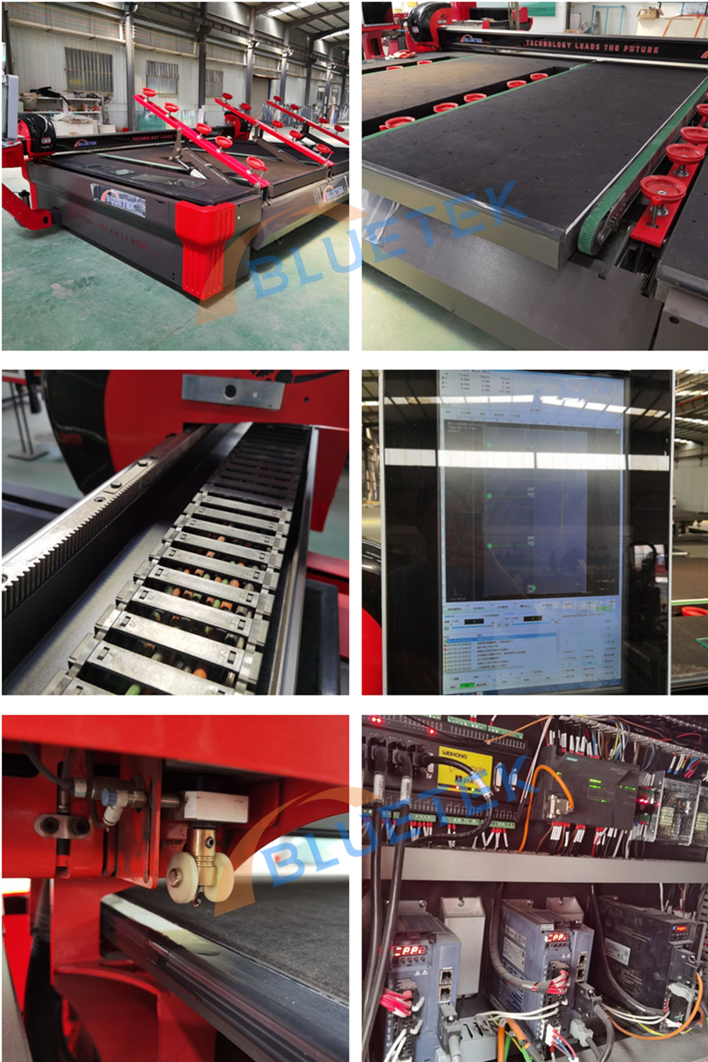 details of glass cutting table, glass cutting equipment