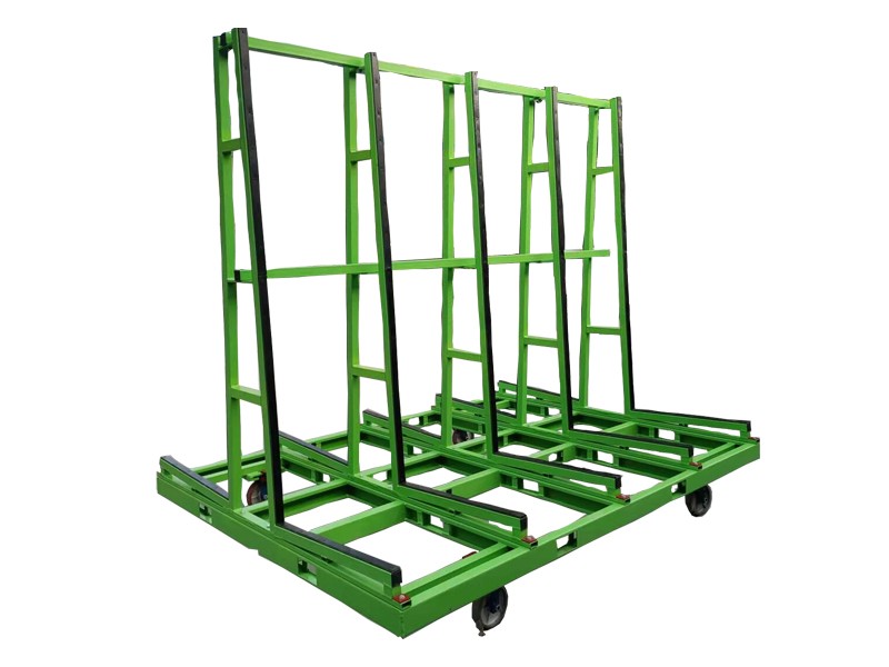 Customized Double Sided Glass Rack Trolley